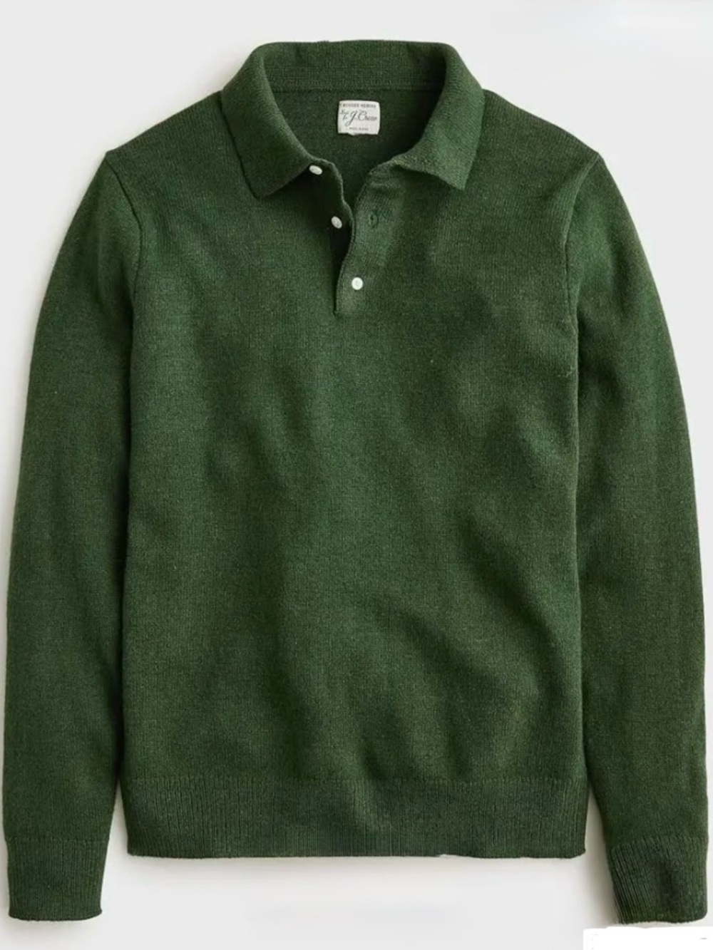 J. Crew Rugged Merino wool blend polo sweater Men’s Size L